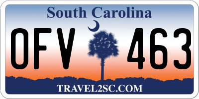 SC license plate OFV463