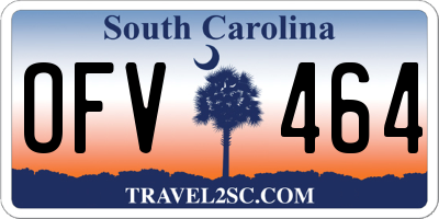 SC license plate OFV464