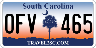 SC license plate OFV465