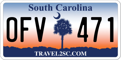SC license plate OFV471