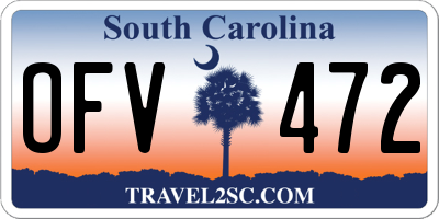 SC license plate OFV472