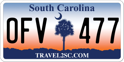 SC license plate OFV477