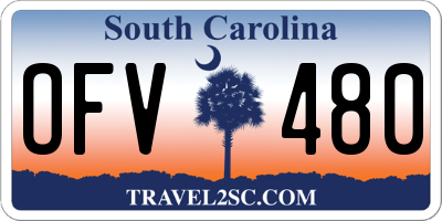 SC license plate OFV480