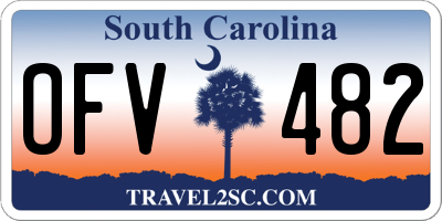 SC license plate OFV482