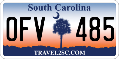 SC license plate OFV485
