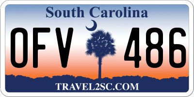 SC license plate OFV486