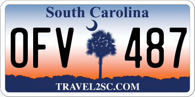 SC license plate OFV487