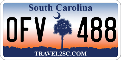 SC license plate OFV488