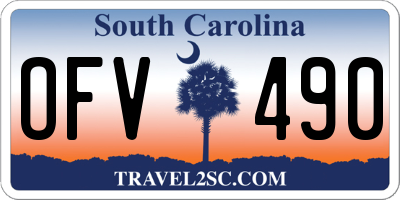 SC license plate OFV490