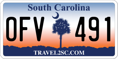 SC license plate OFV491