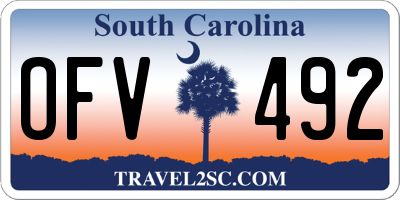 SC license plate OFV492