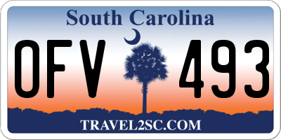 SC license plate OFV493