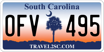 SC license plate OFV495