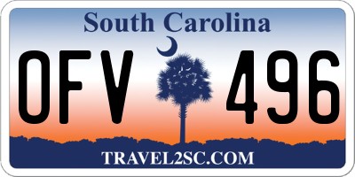 SC license plate OFV496