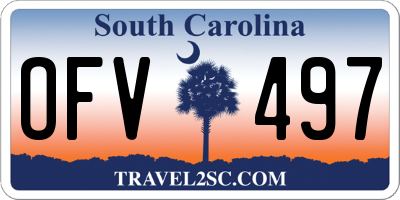 SC license plate OFV497