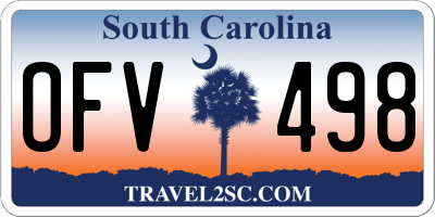 SC license plate OFV498