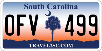 SC license plate OFV499