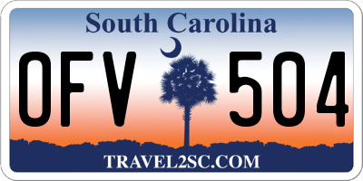 SC license plate OFV504