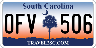 SC license plate OFV506