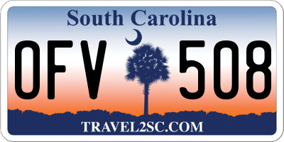 SC license plate OFV508