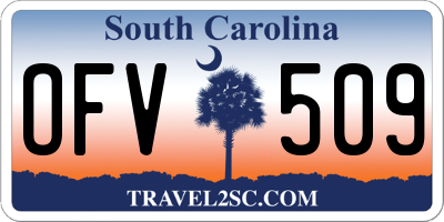 SC license plate OFV509