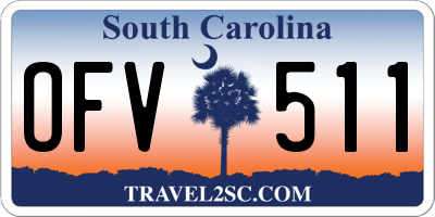 SC license plate OFV511