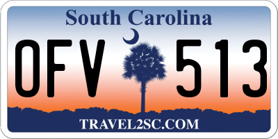 SC license plate OFV513