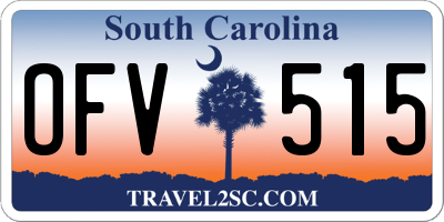 SC license plate OFV515