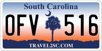 SC license plate OFV516