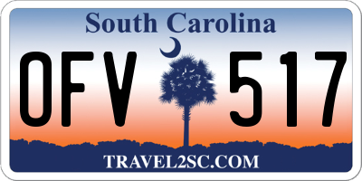 SC license plate OFV517