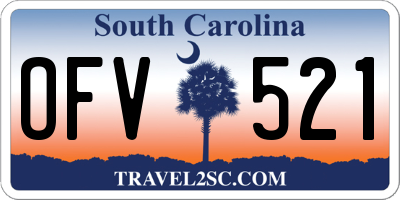 SC license plate OFV521