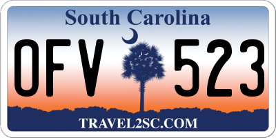 SC license plate OFV523