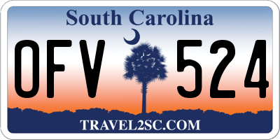 SC license plate OFV524