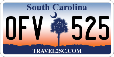SC license plate OFV525