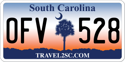 SC license plate OFV528