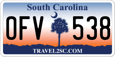 SC license plate OFV538