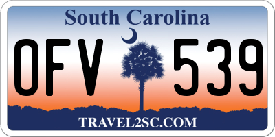 SC license plate OFV539