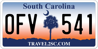 SC license plate OFV541