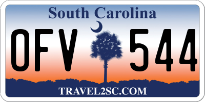 SC license plate OFV544