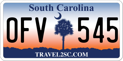 SC license plate OFV545