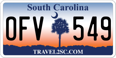 SC license plate OFV549