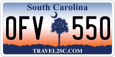 SC license plate OFV550
