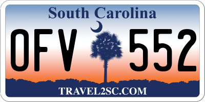 SC license plate OFV552
