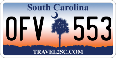 SC license plate OFV553