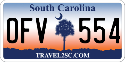 SC license plate OFV554