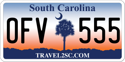 SC license plate OFV555
