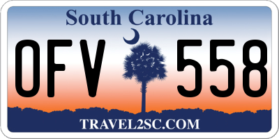 SC license plate OFV558