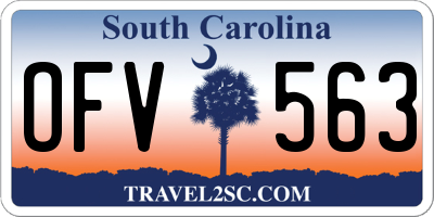 SC license plate OFV563