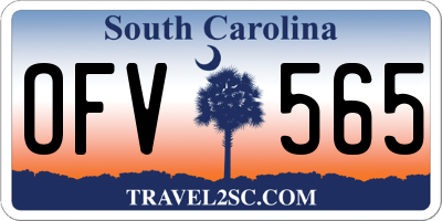 SC license plate OFV565