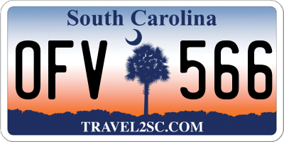 SC license plate OFV566